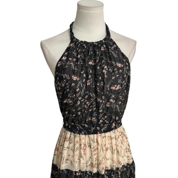 LULUS Mixed Message Black and Beige Floral Print
Halter Maxi Dress Size M Party - Picture 8 of 9